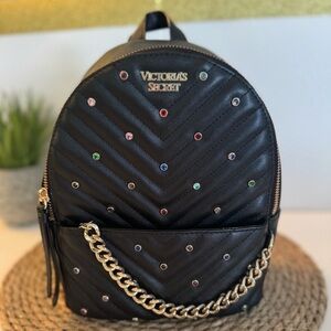 Victoria's Secret Black and Gold Backpack